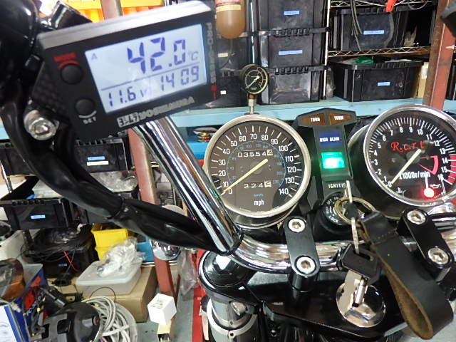 Kawasaki Z400FX ヨシムラ テンプメーター（油温計）取付＆オイル交換RCRT